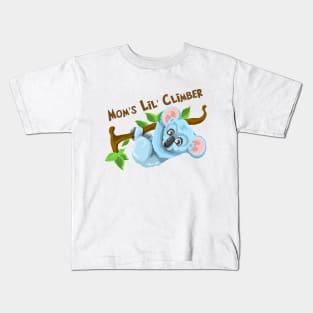 Koala Gifts for Kids Mom's Little Climber Zoo Wild Animal Design Kids T-Shirt